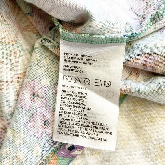 H&M Girls 5T 6 Dress Floral Butterfly Print Sleeveless 5 Girl Summer Spring - Picture 6 of 6